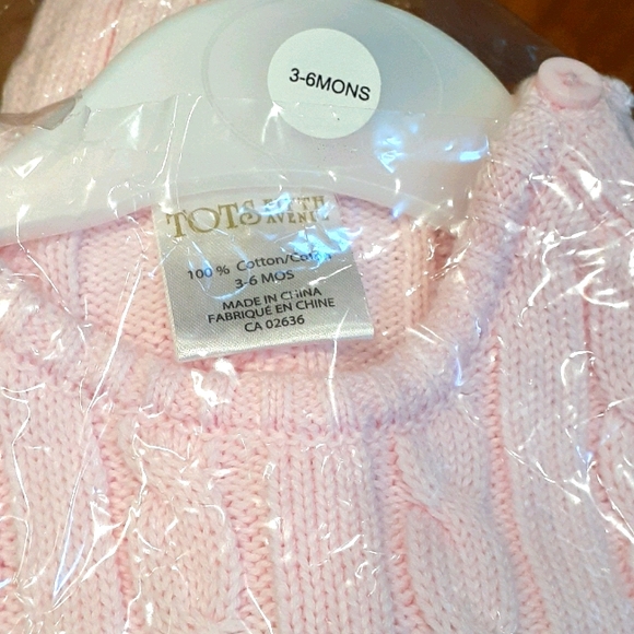 BNWT TOTS Fifth Avenue baby Pink bodysuit.3-6M - Picture 7 of 8